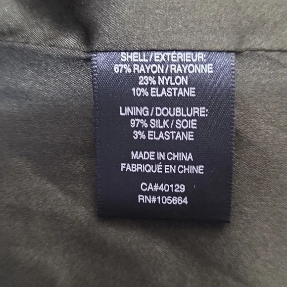 L.A.M.B. Gwen Stefani One Shoulder Mini Dress Military Olive Silk Lined Sz 10 - Picture 9 of 13